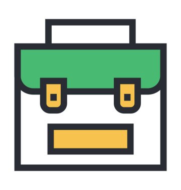 Evrak Çantası'nı renkli vektör simgesi