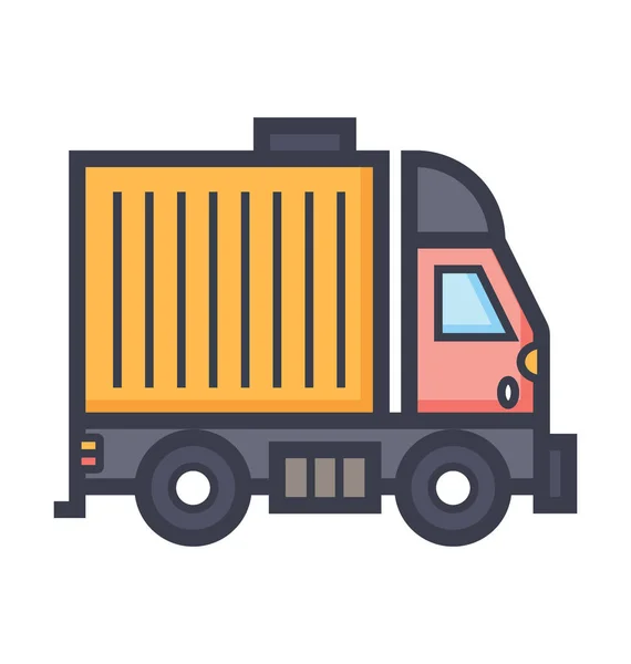 Logistik Lkw Farbige Illustration Symbol — Stockvektor