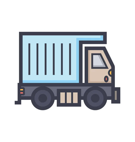 Logistik Lkw Farbige Illustration Symbol — Stockvektor