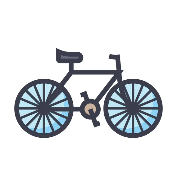 Bicycle Colored Illustration Icon — Stock Vector