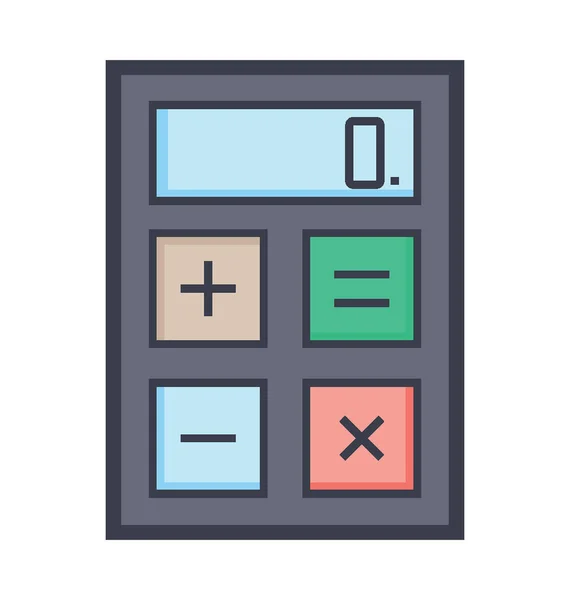 Цветной Векторный Значок Калькулятора — стоковый вектор