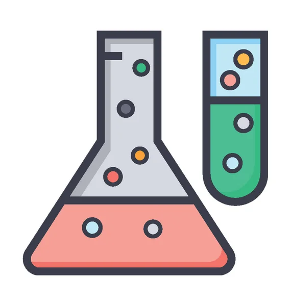 Frasco Laboratorio Vector Color Icono — Archivo Imágenes Vectoriales