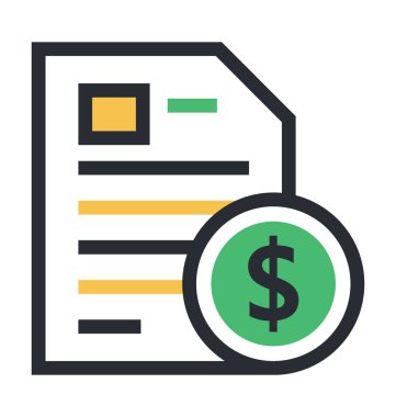 İş rapor renkli vektör simgesi