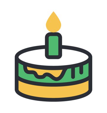 Pasta renkli vektör simgesi