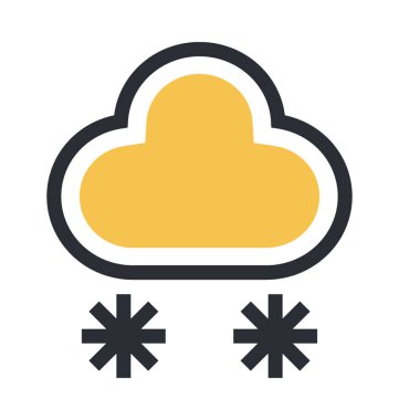 Kar düşen renkli vektör simgesi