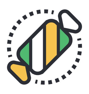 Şekerleme renkli vektör simgesi