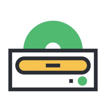 CD çalar renkli vektör simgesi