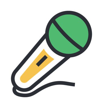 Mikrofon renkli vektör simgesi