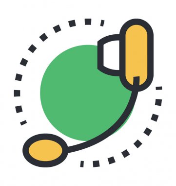 Vinil oyuncu renkli vektör simgesi