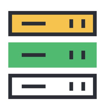 Sunucu renkli vektör simgesi