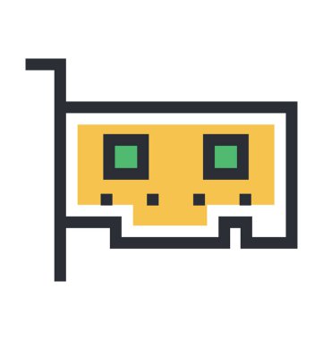 Ses kartı renkli vektör simgesi