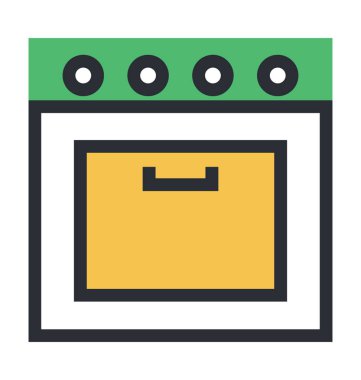 Aralığı renkli vektör simge pişirme