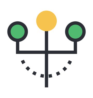 Sokak lambası renkli vektör simgesi