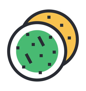 Portakal dilim renkli vektör simgesi