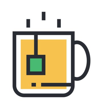 Anlık çay renkli vektör simgesi