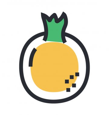 Nar renkli vektör simgesi