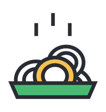 Aperatifler renkli vektör simgesi