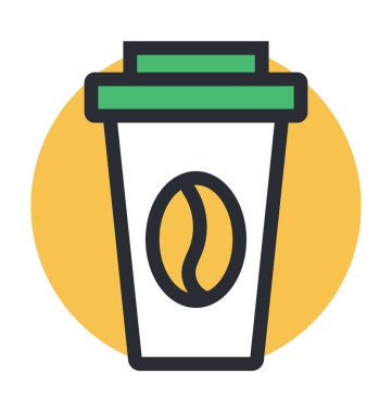 Tek kullanımlık kahve renkli vektör simgesi