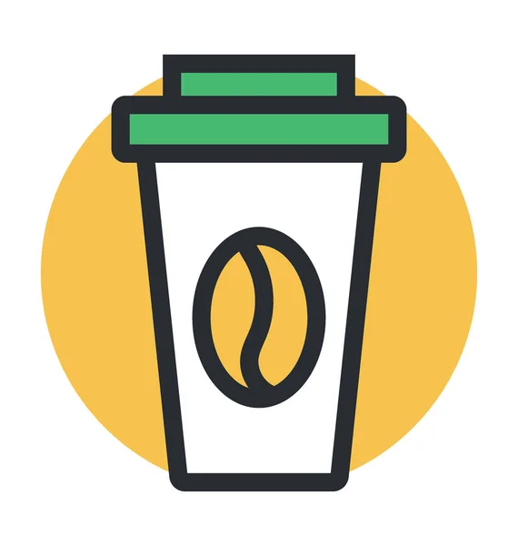 Tek Kullanımlık Kahve Renkli Vektör Simgesi — Stok Vektör
