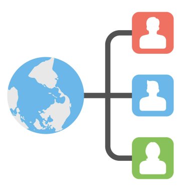 İnsan sosyal ağ üzerinden bağlı sosyal ağ