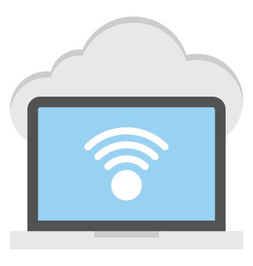 Bulut ile WiFi sinyal, wifi bulut bağlantı bilgisayar