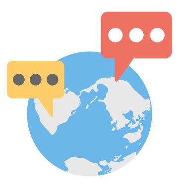 Bir dünya ile sohbet kabarcıklar, küresel iletişim