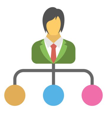 Düz vektör simgesi tasarım Proje Yöneticisi