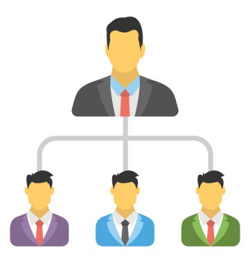 Görev için temsilci seçme, yönetim liderlik düz simgesi