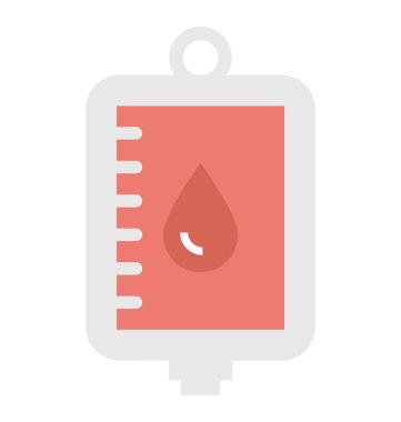 Damar içi nakil için kan torbası.