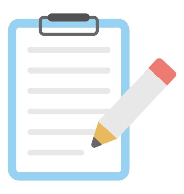 Bir pano ile tıbbi ilgili evrak veya reçete temsil eden kalem