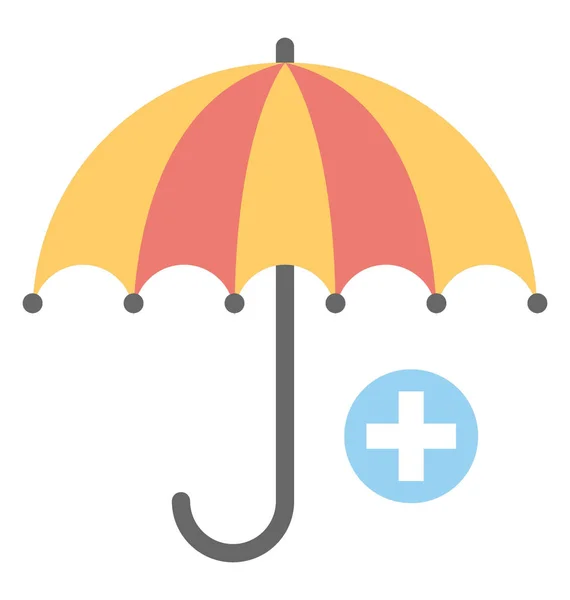 Umbrella with medical plus sign, health or medical insurance