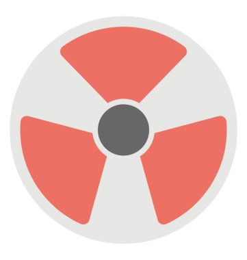 Düz simgesi tasarım radyoaktif sembol