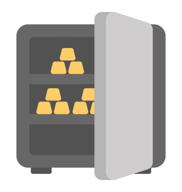 Altın külçe ile açılan bir kasa 