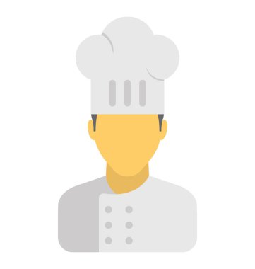 Aşçı Şef şapkalı bir kişidir 