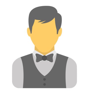 Garson katılır ve müşteri hizmet bir kişi var