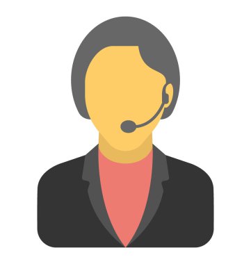 Kulaklık, telefon operatörü veya müşteri temsilcisi olan bir kişi