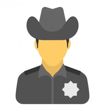 Dedektif düz simgesi tasarım 