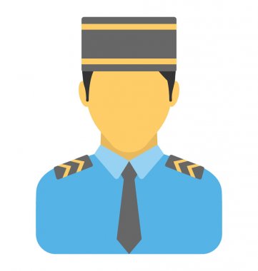 Düz simgesi tasarım uçak pilotu 