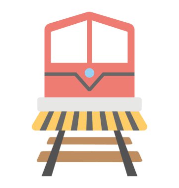 Güzel bir kırmızı modern tramvay, tren seyahat 