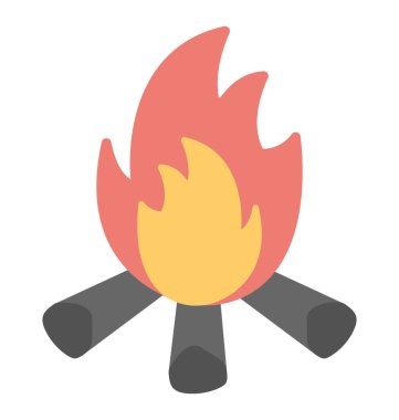 Bir alev günlük kamp şenlik ateşi kavramı üzerinde