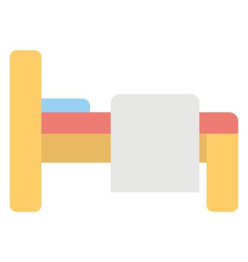 Yastık ve yorgan bir karikatür yatak 