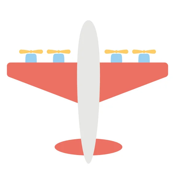 Ένα Μικρό Εκπαιδευτικό Αεροσκάφος Που Χρησιμοποιείται Για Εμπορική Εκπαίδευση Πιλότων — Διανυσματικό Αρχείο