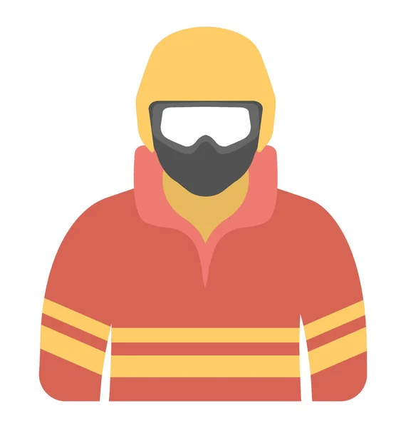 Une Personne Qui Sauve Des Gens Feu Pompier — Image vectorielle