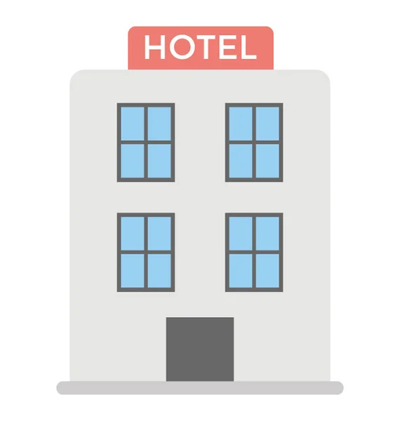 Modern Style Hotel Building — Stock Vector