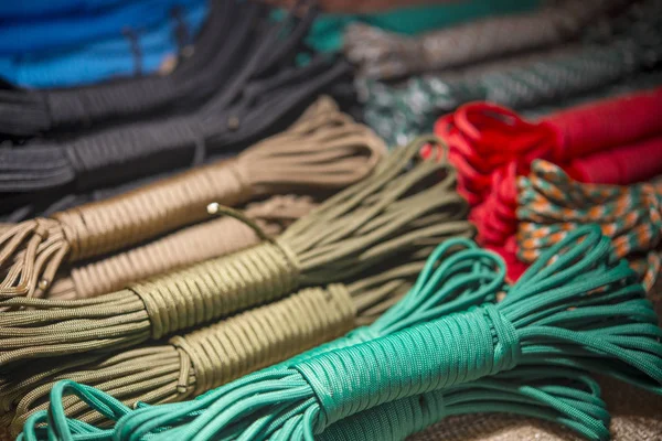 Barevné lano padák kabel — Stock fotografie
