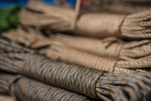 Colored Rope Parachute Cord Tangling — Stock Photo, Image