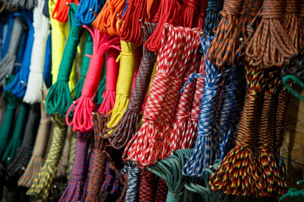 Colored different ropes with coils — Stock Photo, Image