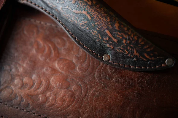 Leather sheath with a pattern — Stock Photo, Image