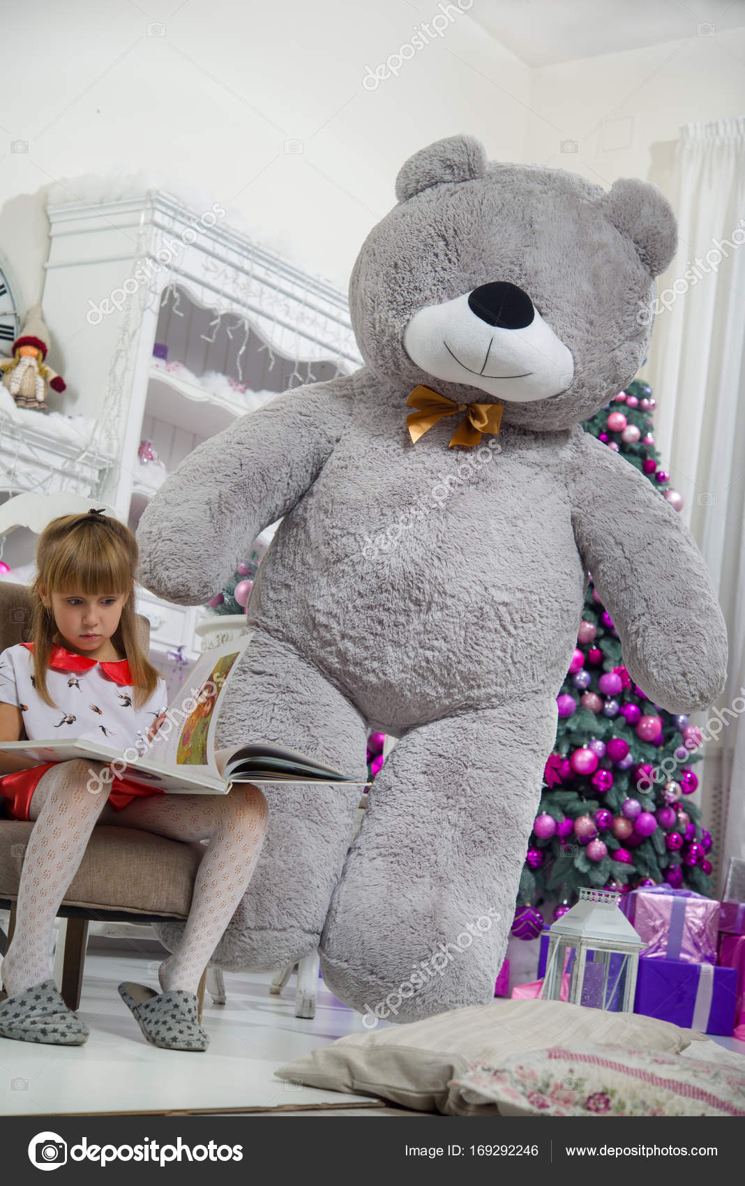big gray teddy bear