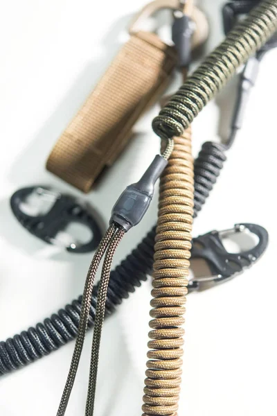 Carabinas Cuerda Espiral Profesional Porta Armas Equipo — Foto de Stock
